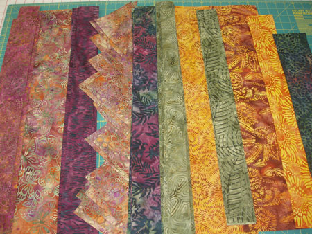 Island Batik Quilt - Cut Strips